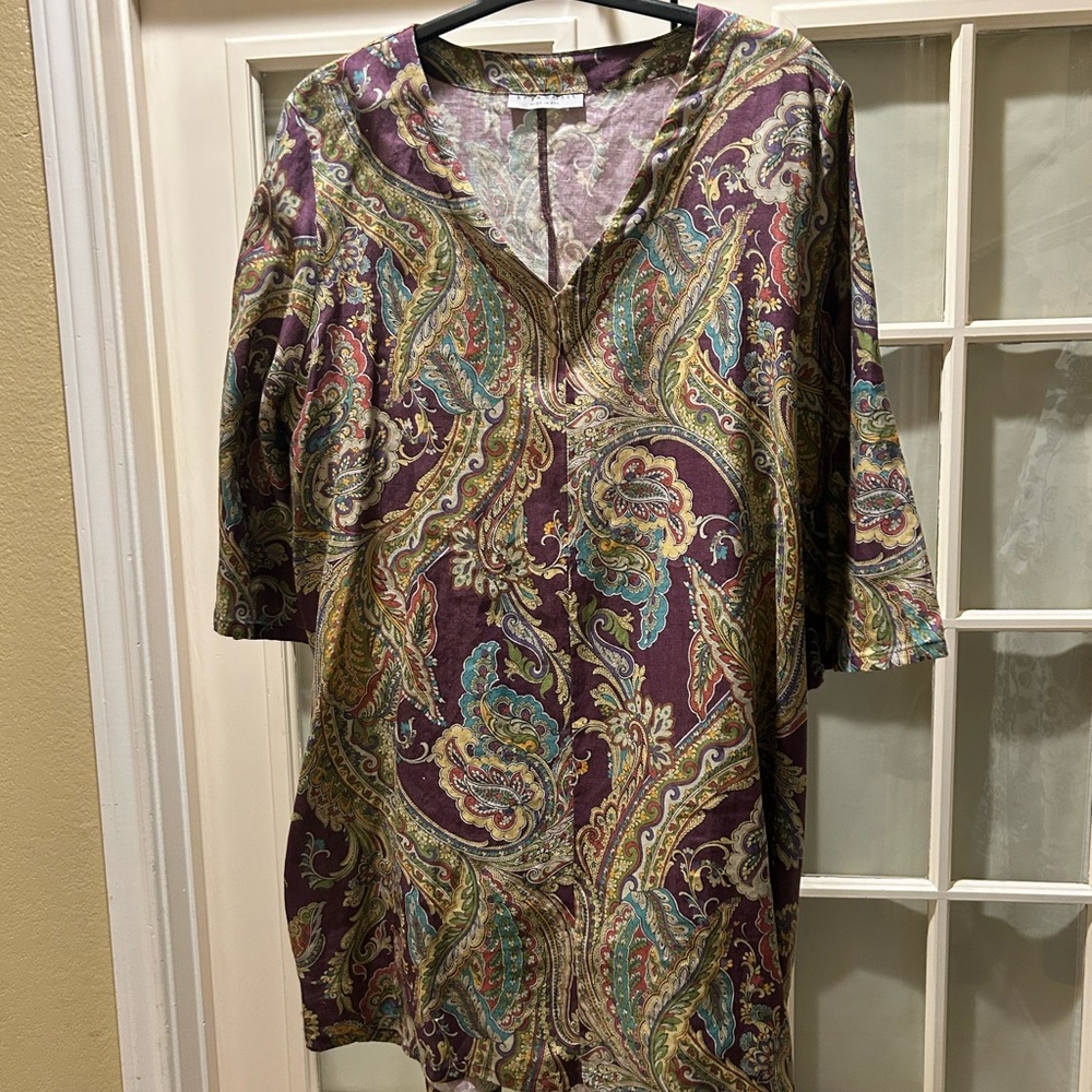 Bryn Walker Colorful Paisley Tunic XL
